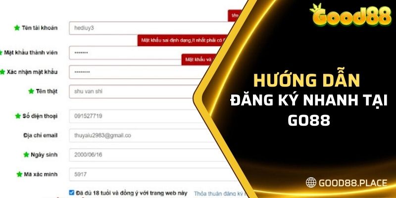 Hướng Dẫn Chi Tiết Cách Đăng Ký Good88 Dành Cho Các Tân Thủ 5 Hướng dẫn quy trình đăng ký Good88